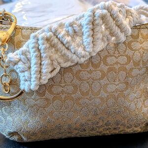 Elegant Gold and Cream Women's Bag